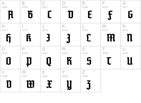TypographerTextur Bold uppercase A-Z preview