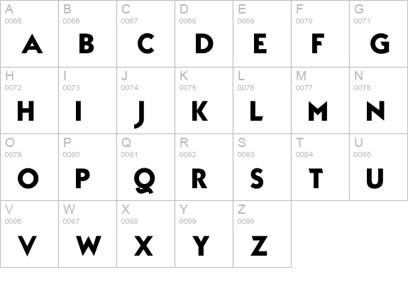 TypoGraphica uppercase A-Z preview