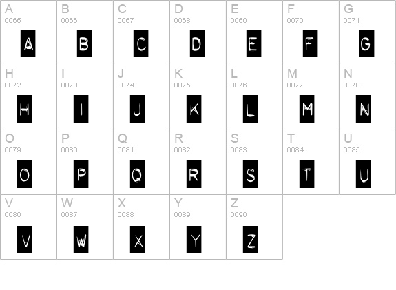 TypoNegative uppercase A-Z preview