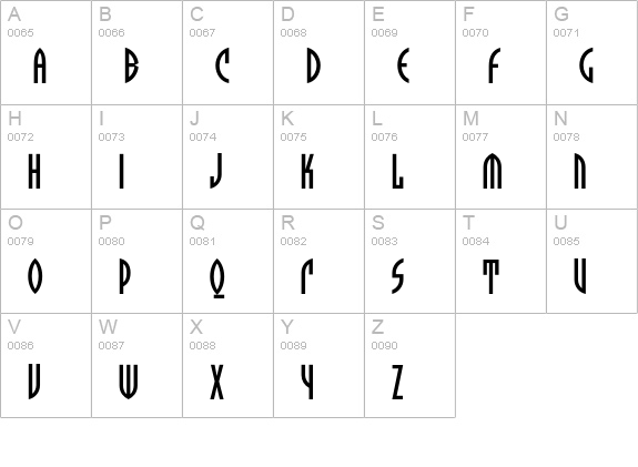 Tyson uppercase A-Z preview
