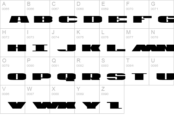 U.S.A. uppercase A-Z preview