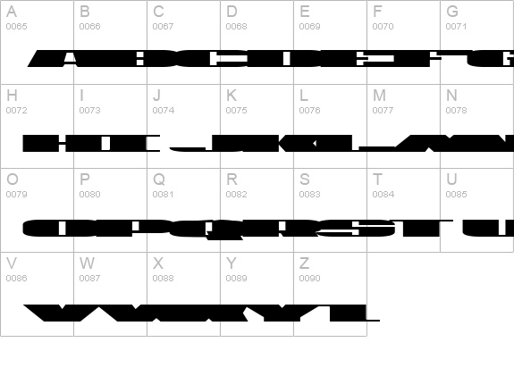 U.S.A. Expanded uppercase A-Z preview