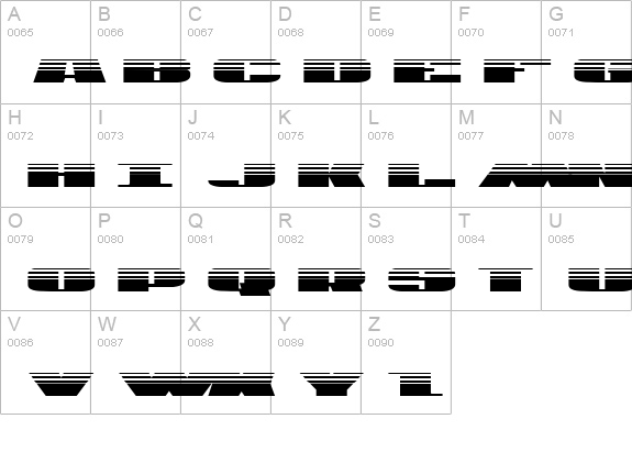 U.S.A. Gradient uppercase A-Z preview