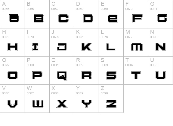 U.S.S. Dallas Academy uppercase A-Z preview