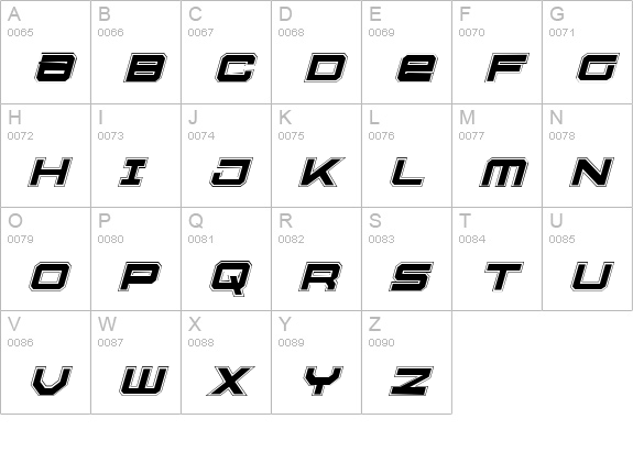 U.S.S. Dallas Academy Italic uppercase A-Z preview