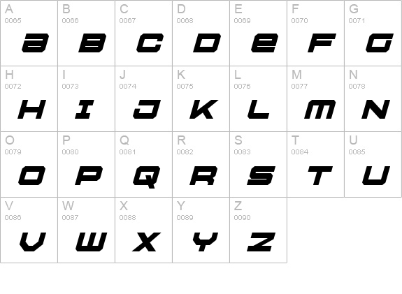 U.S.S. Dallas Bold Italic uppercase A-Z preview