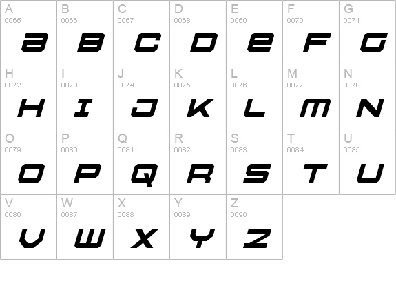 U.S.S. Dallas Italic uppercase A-Z preview