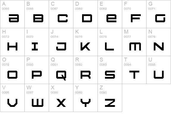 U.S.S. Dallas Light uppercase A-Z preview