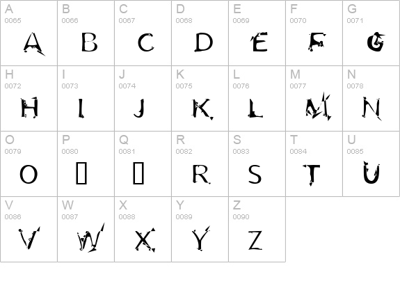 u26fog uppercase A-Z preview