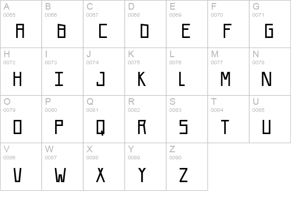 UA Squared uppercase A-Z preview