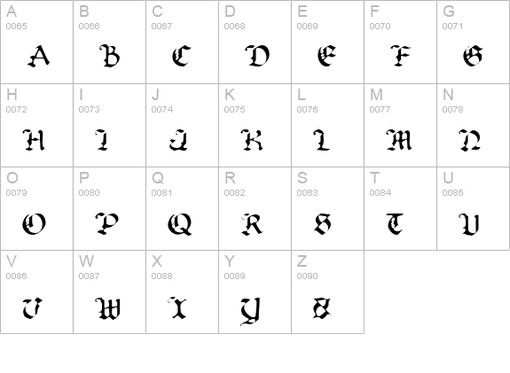Uberhölme Light uppercase A-Z preview