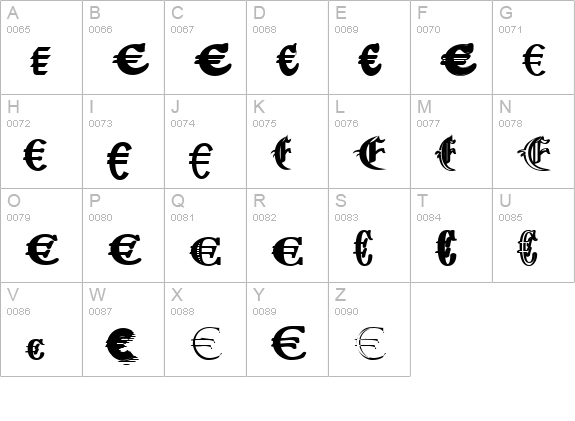 Ubiqita_Europa uppercase A-Z preview