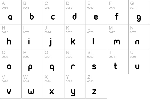 Ubuntu-Title uppercase A-Z preview