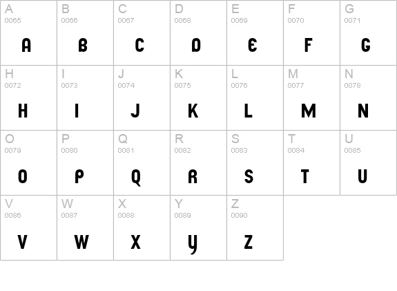 Udo uppercase A-Z preview