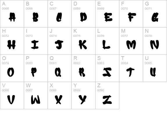 UDON uppercase A-Z preview