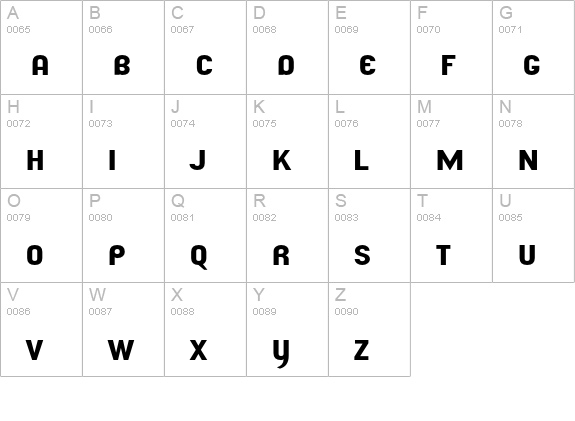 UdoWide uppercase A-Z preview