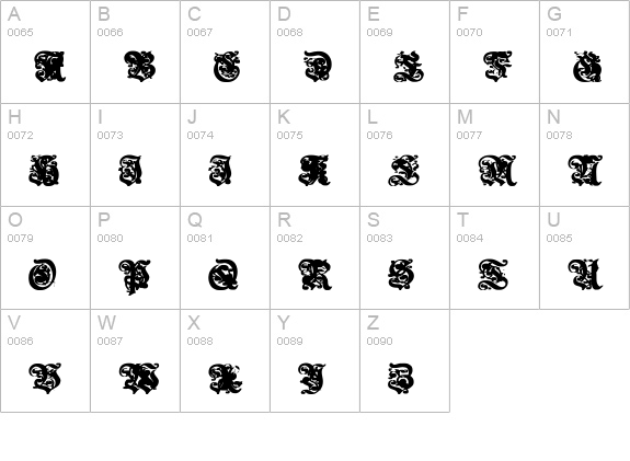 Uechi Bold uppercase A-Z preview