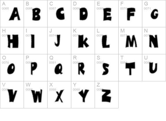 Ufrayd uppercase A-Z preview
