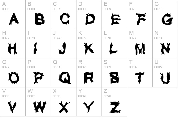 UGLY LOVER uppercase A-Z preview