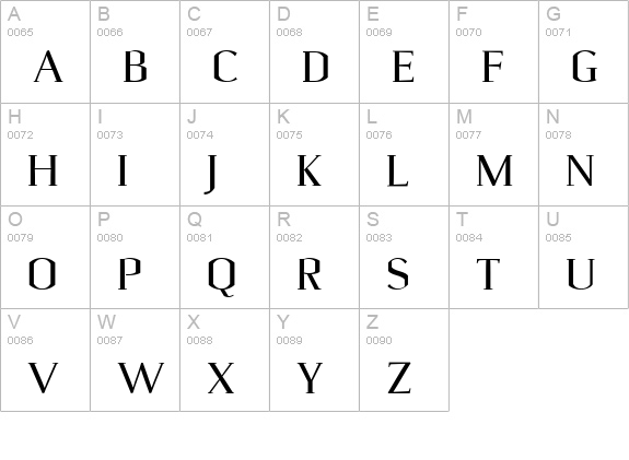 Ulian uppercase A-Z preview