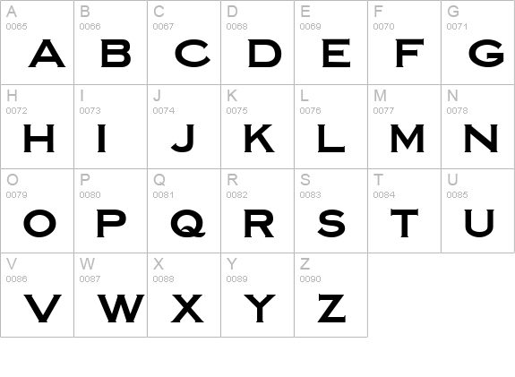 Ulster uppercase A-Z preview