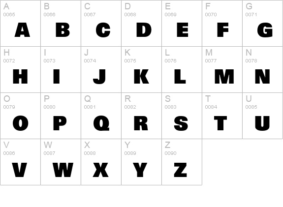 Ultimate-Heavy uppercase A-Z preview