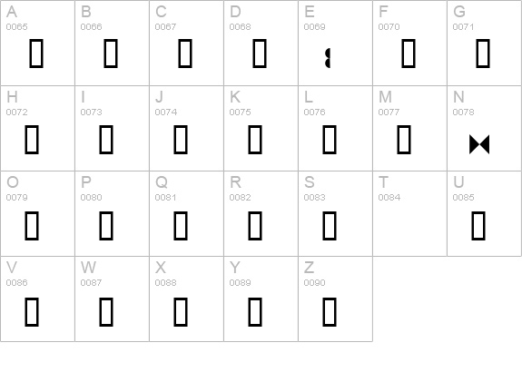 Ultra Light uppercase A-Z preview