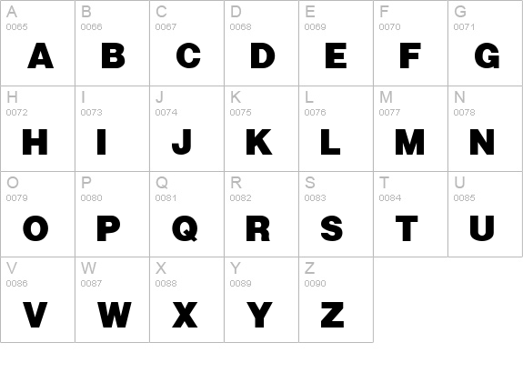 Ultra Regular uppercase A-Z preview