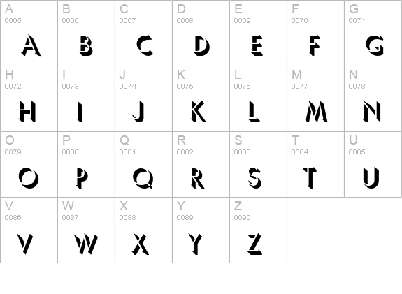 Ultra Shadow uppercase A-Z preview