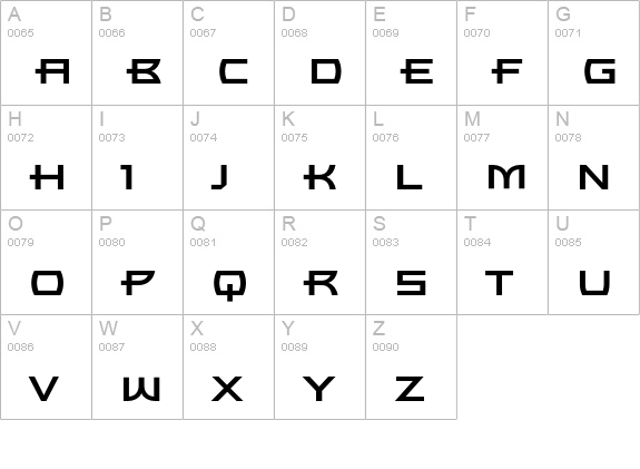 UltraBronzo-Bold uppercase A-Z preview
