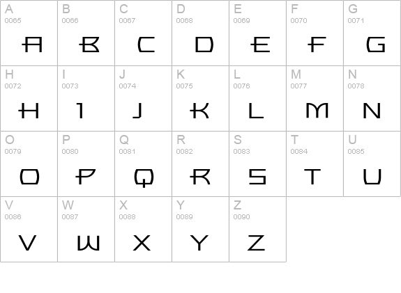 UltraBronzo-Lite uppercase A-Z preview