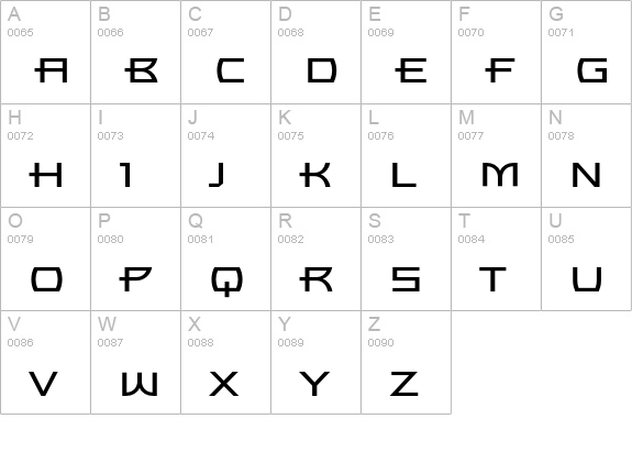 UltraBronzo-Regular uppercase A-Z preview
