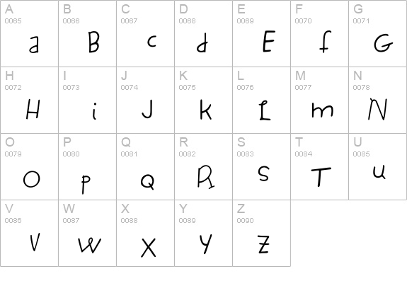Ultraduck uppercase A-Z preview