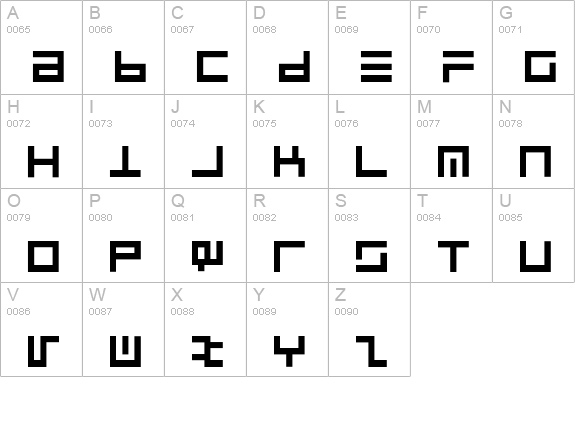 UltraLine uppercase A-Z preview