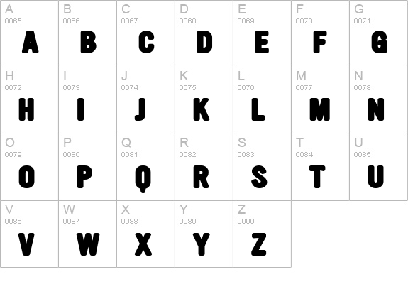 Ultramagnetic Black uppercase A-Z preview