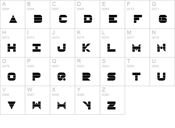 UltraSonic uppercase A-Z preview