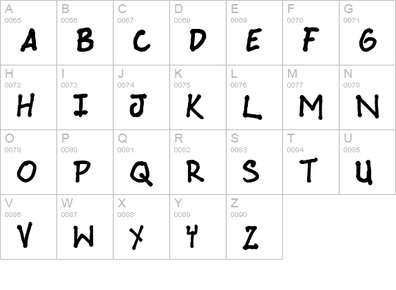 ultrateens uppercase A-Z preview