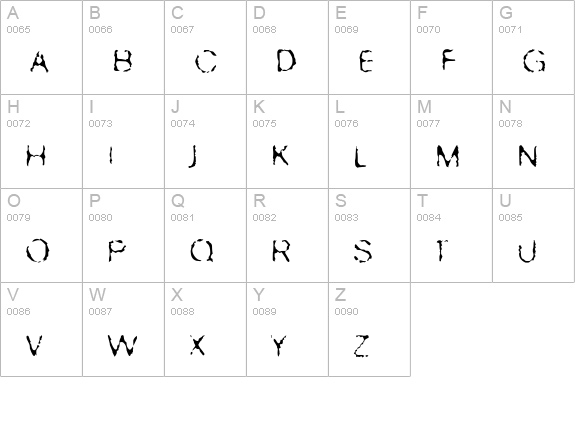 UmenType uppercase A-Z preview