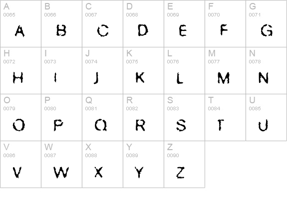 UmenTypeThick uppercase A-Z preview