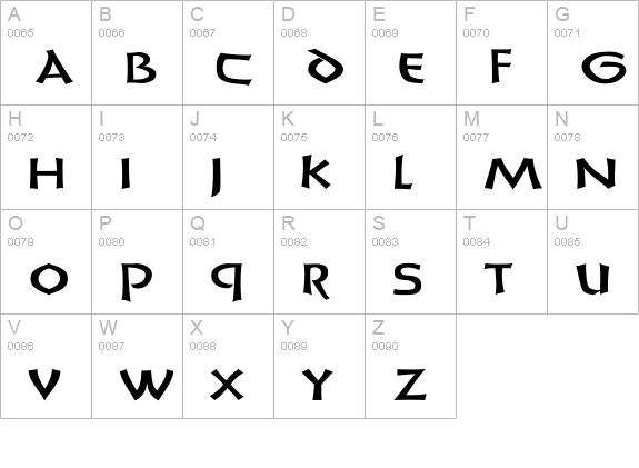 UnciaDis Ex uppercase A-Z preview