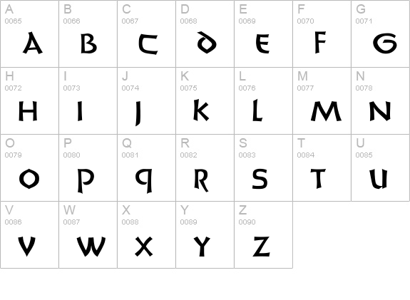 UnciaDis Wd uppercase A-Z preview