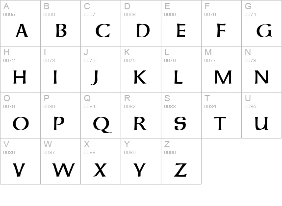 UncialRoundhand Regular uppercase A-Z preview