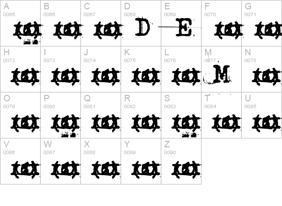 uncletypewriter uppercase A-Z preview