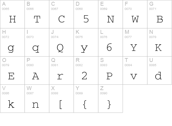 UncodeSecret uppercase A-Z preview