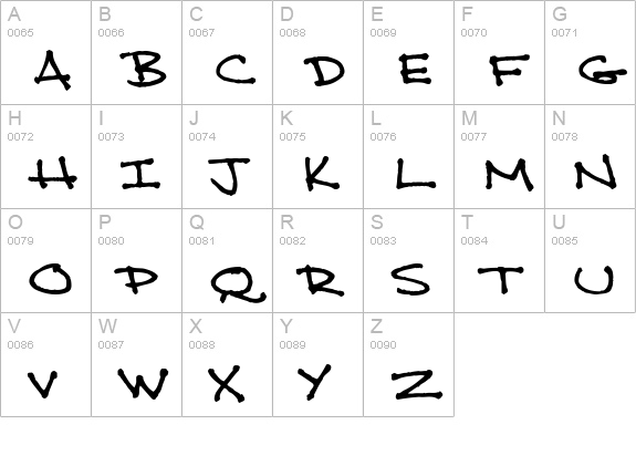 Undercurrent BTN uppercase A-Z preview