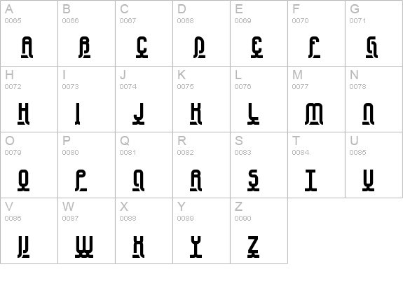 Underscore BRK uppercase A-Z preview
