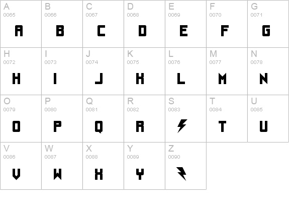 UnderStrukk Regular uppercase A-Z preview