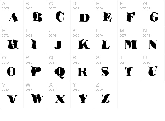 Underwater Love uppercase A-Z preview