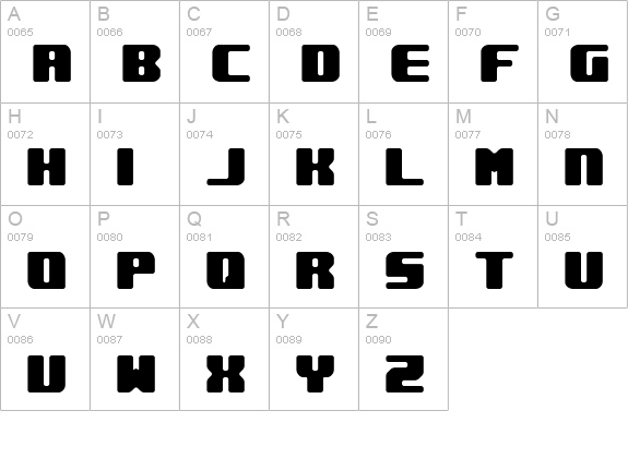 Underwhelmed BRK uppercase A-Z preview