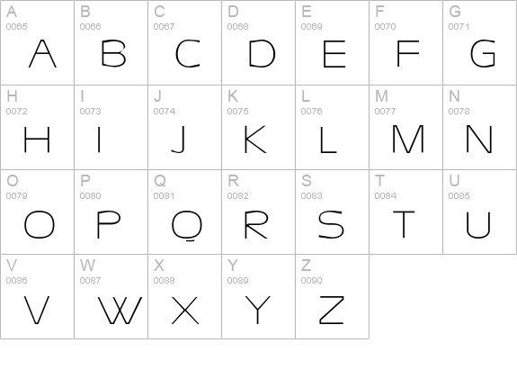 Undine uppercase A-Z preview